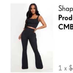 Shape black ribbed flare plants